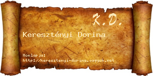 Keresztényi Dorina névjegykártya